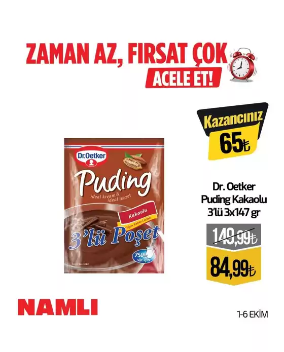 Namlı Hipermarketleri kataloğu | Tüm müşteriler için harika teklif | 2026-10-01T00:00:00.000Z - 2026-10-06T00:00:00.000Z