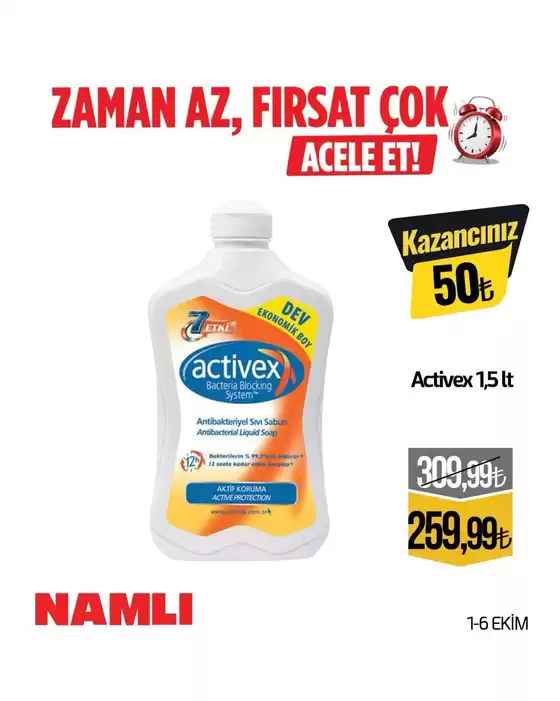 Namlı Hipermarketleri kataloğu | Cazip teklifleri keşfedin | 2026-10-01T00:00:00.000Z - 2026-10-06T00:00:00.000Z