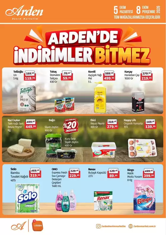 Arden Market kataloğu | Müşterilerimiz için özel fırsatlar | 2026-10-05T00:00:00.000Z - 2026-10-08T00:00:00.000Z