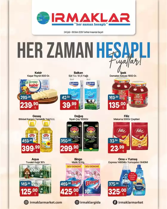 Irmaklar Market kataloğu | Oferta | 2026-10-06T00:00:00.000Z - 2026-10-06T00:00:00.000Z
