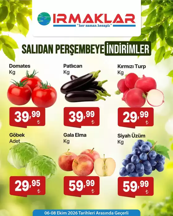 Irmaklar Market kataloğu | Oferta | 2026-10-07T00:00:00.000Z - 2026-10-08T00:00:00.000Z