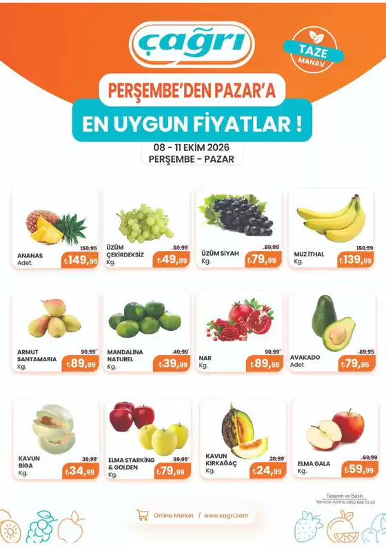 Çağrı Market kataloğu | Güncel özel kampanyalar | 2026-10-08T00:00:00.000Z - 2026-10-11T00:00:00.000Z