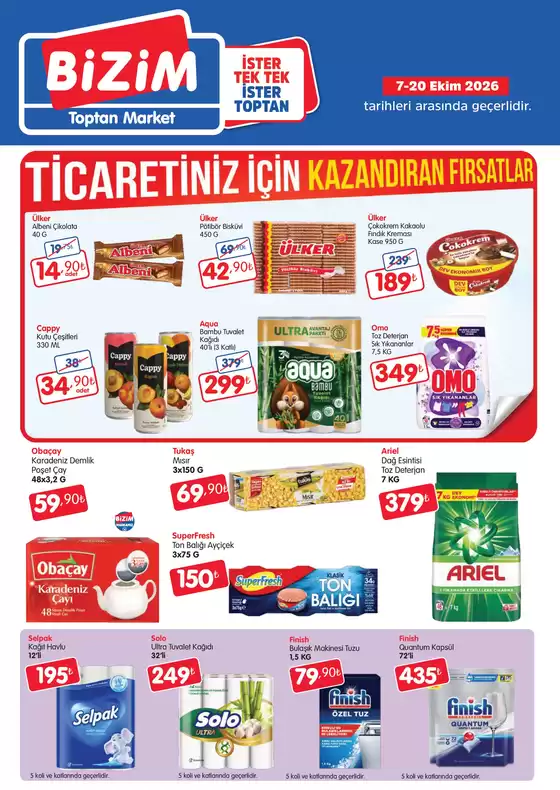 Bizim Toptan kataloğu | Güncel özel kampanyalar | 2026-10-07T00:00:00.000Z - 2026-10-20T00:00:00.000Z