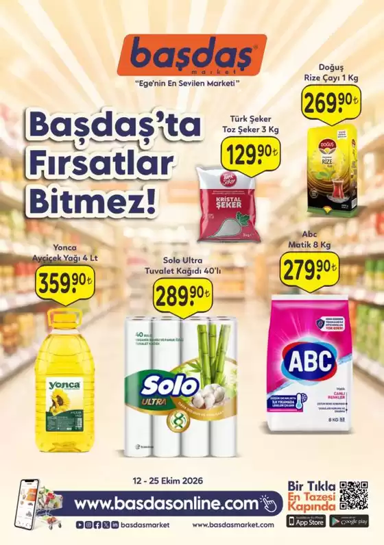 Başdaş Market kataloğu | 12-25 Ekim Başdaş'ta Fırsatlar Bitmez! | 2026-10-12T00:00:00.000Z - 2026-10-25T00:00:00.000Z