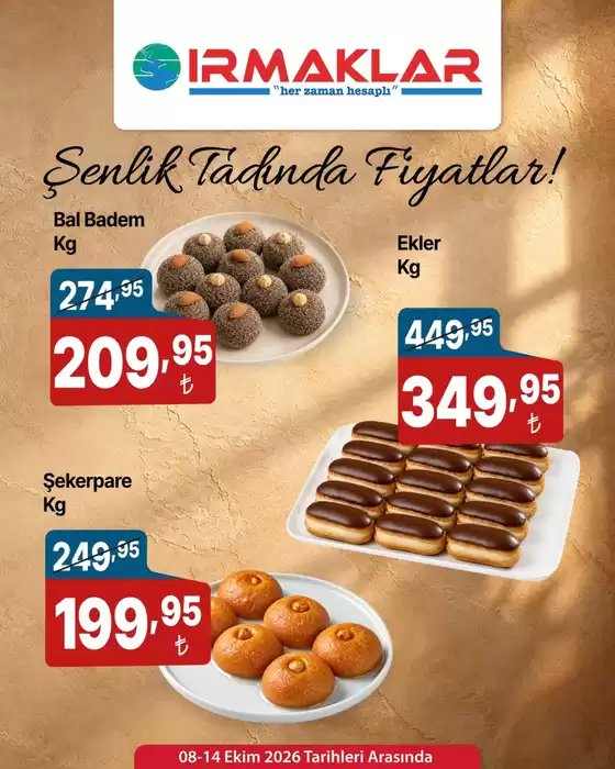 Irmaklar Market kataloğu, Kaleönü | Oferta | 2026-10-12T00:00:00.000Z - 2026-10-14T00:00:00.000Z