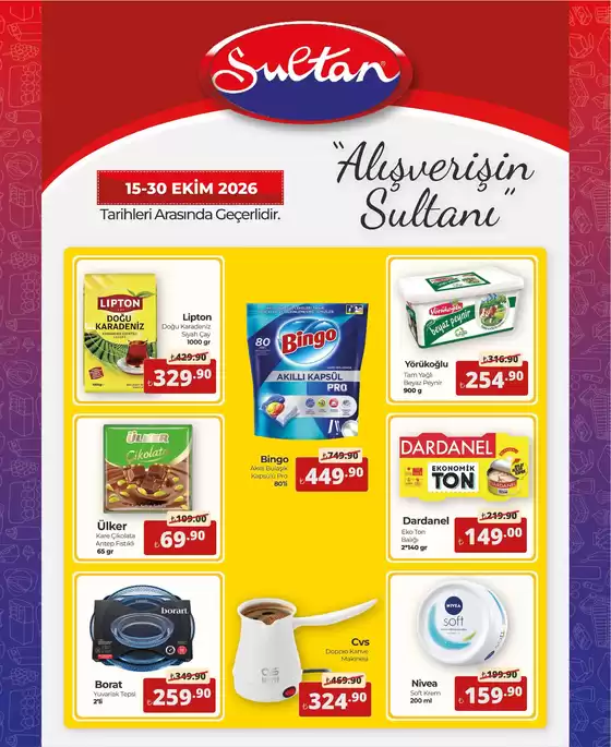 Sultan Market kataloğu | Herkes için cazip özel teklifler | 2026-10-15T00:00:00.000Z - 2026-10-30T00:00:00.000Z