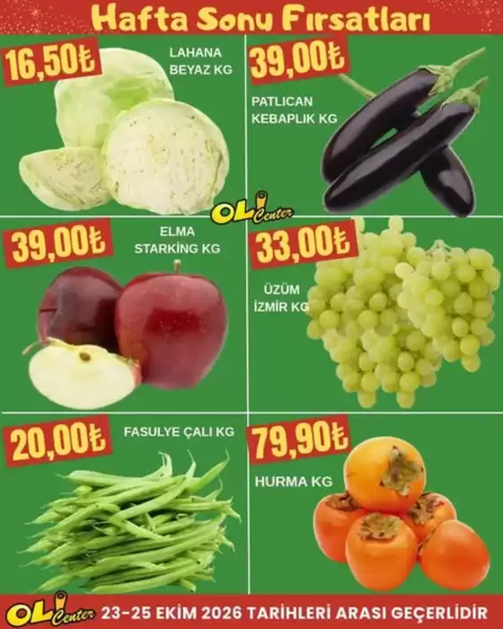 Olicenter Marketçilik kataloğu, Buldan | Sebze | 2026-10-23T00:00:00.000Z - 2026-10-25T00:00:00.000Z