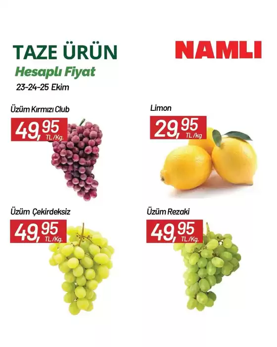 Namlı Hipermarketleri kataloğu | Sizin için en iyi fırsatlarımız | 2026-10-23T00:00:00.000Z - 2026-10-25T00:00:00.000Z