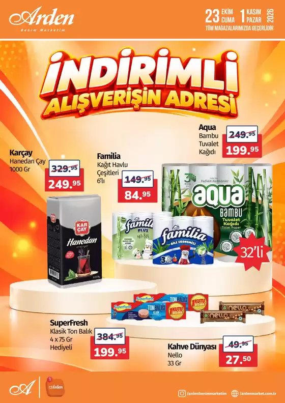 Arden Market kataloğu | Herkes için cazip özel teklifler | 2026-10-23T00:00:00.000Z - 2026-11-01T00:00:00.000Z