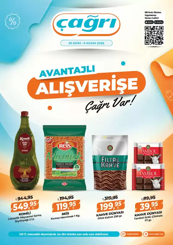 Çağrı Market kataloğu | Özel fırsatlar ve indirimler | 2026-10-30T00:00:00.000Z - 2026-11-09T00:00:00.000Z