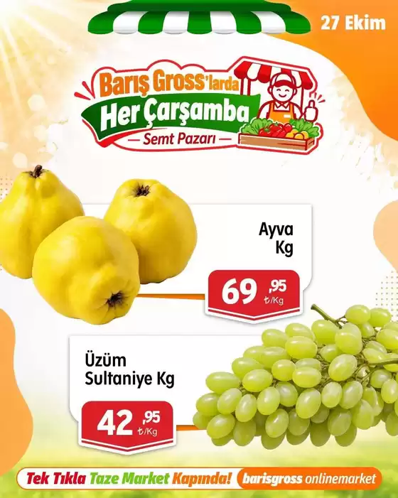 Barış Gross Market kataloğu | Herkes için cazip özel teklifler | 2026-10-27T00:00:00.000Z - 2026-11-10T00:00:00.000Z