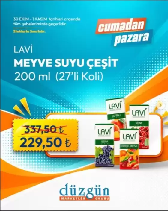 Düzgün Market kataloğu | Meyve suyu cesit | 2026-10-30T00:00:00.000Z - 2026-11-01T00:00:00.000Z