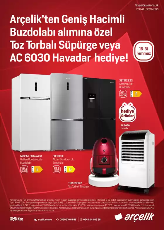 Arçelik kataloğu, Yalova | Arçelik Genel Kataloğu | 2025-07-16T00:00:00.000Z - 2025-07-31T00:00:00.000Z