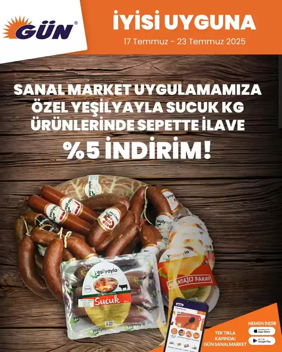 Gün Süpermarket kataloğu, Çaycuma | Sizin için en iyi tekliflerimiz | 2025-07-17T00:00:00.000Z - 2025-07-23T00:00:00.000Z