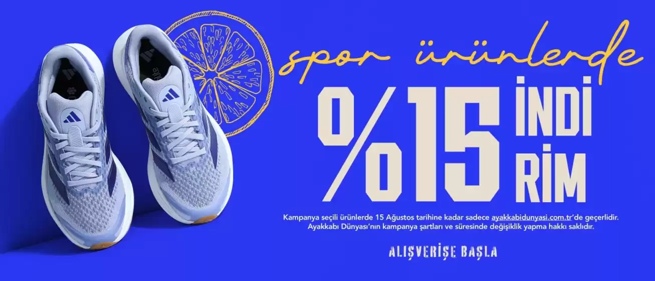 Ayakkabı Dünyası kataloğu, Manisa | Sizin için en iyi fırsatlarımız | 2025-07-18T00:00:00.000Z - 2025-08-15T00:00:00.000Z