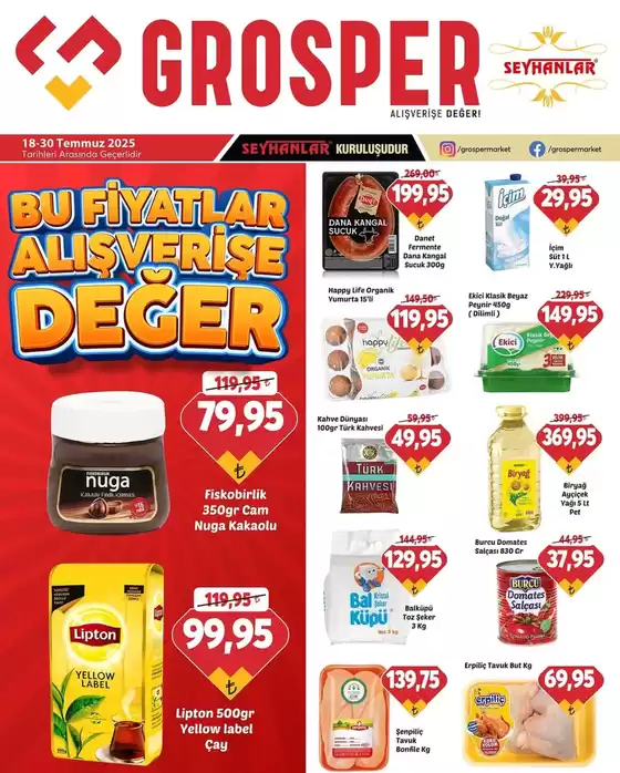 Grosper kataloğu | Tüm müşteriler için en iyi fırsatlar | 2025-07-18T00:00:00.000Z - 2025-07-30T00:00:00.000Z