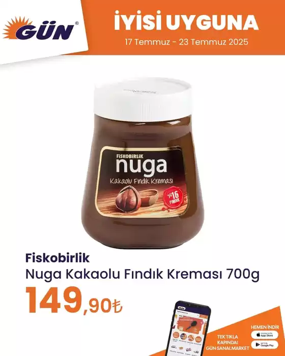 Gün Süpermarket kataloğu, Merkez (Uşak) | Özel fırsatlar ve indirimler | 2025-07-17T00:00:00.000Z - 2025-07-23T00:00:00.000Z
