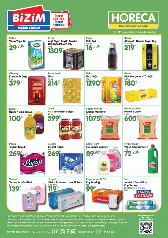Bizim Toptan kataloğu, Kayseri | Keşfedilecek yeni teklifler | 2025-07-17T00:00:00.000Z - 2025-07-23T00:00:00.000Z