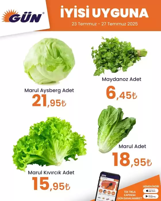 Gün Süpermarket kataloğu, Adana | Herkes için cazip özel teklifler | 2025-07-23T00:00:00.000Z - 2025-07-27T00:00:00.000Z