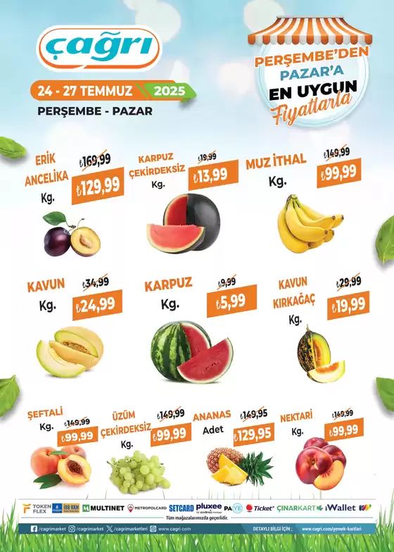 Çağrı Market kataloğu, Gaziantep | Herkes için cazip özel teklifler | 2025-07-24T00:00:00.000Z - 2025-07-27T00:00:00.000Z