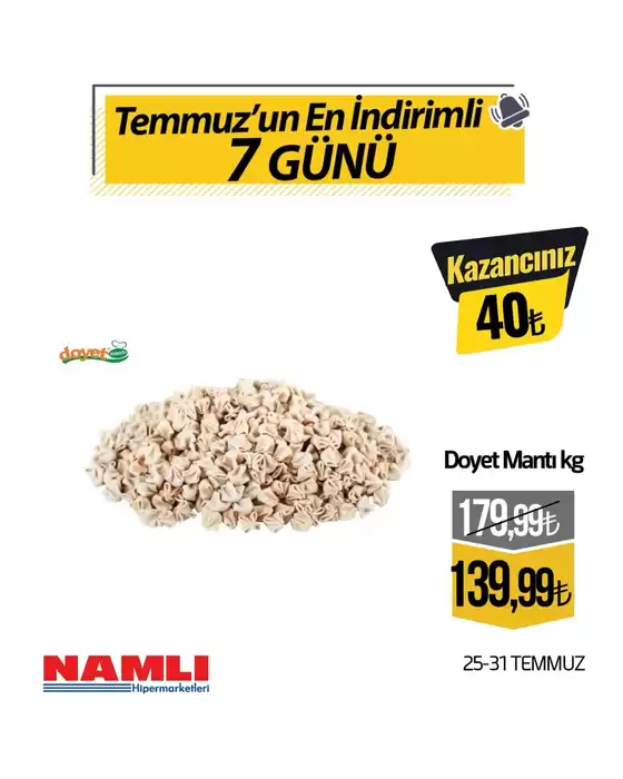 Namlı Hipermarketleri kataloğu | Namlı Hipermarketleri katalog | 2025-07-25T00:00:00.000Z - 2025-07-31T00:00:00.000Z