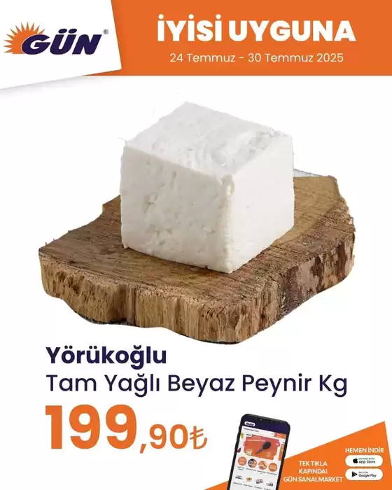 Gün Süpermarket kataloğu | Sizin için özel teklifler | 2025-07-24T00:00:00.000Z - 2025-07-30T00:00:00.000Z