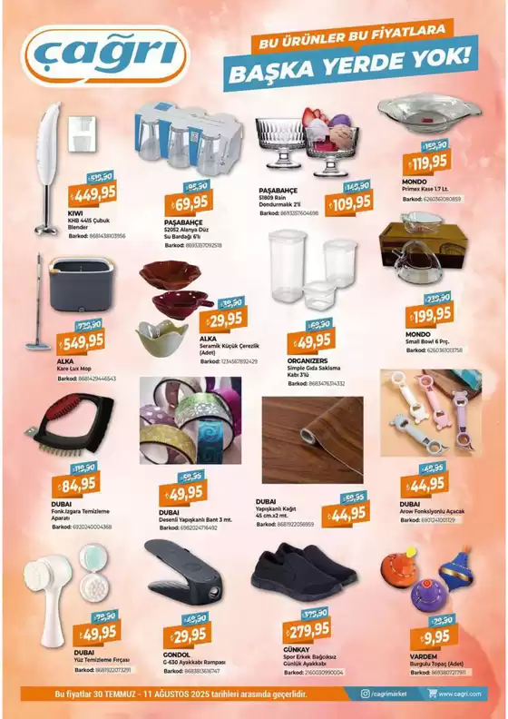Çağrı Market kataloğu, Ulukışla | Sizin için en iyi fırsatlarımız | 2025-07-30T00:00:00.000Z - 2025-08-11T00:00:00.000Z