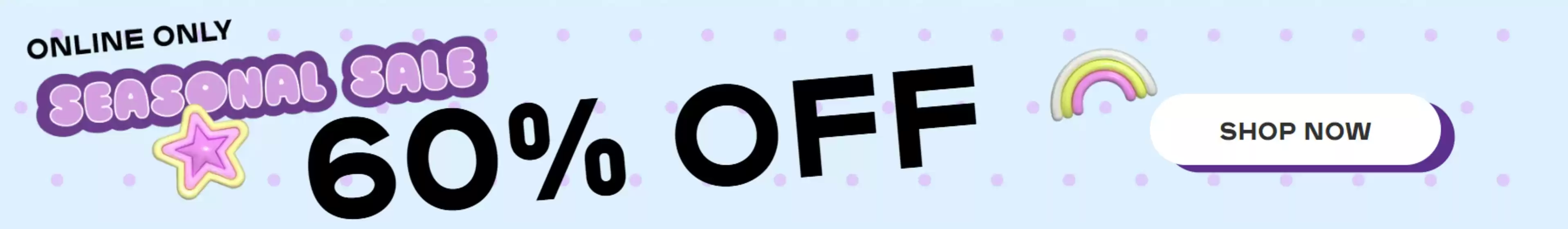 Seasonal Sale 60% Off