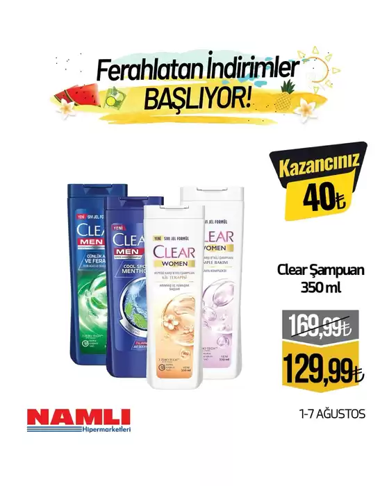 Namlı Hipermarketleri kataloğu, Oltu | En iyi fırsatlar ve indirimler | 2025-08-01T00:00:00.000Z - 2025-08-07T00:00:00.000Z