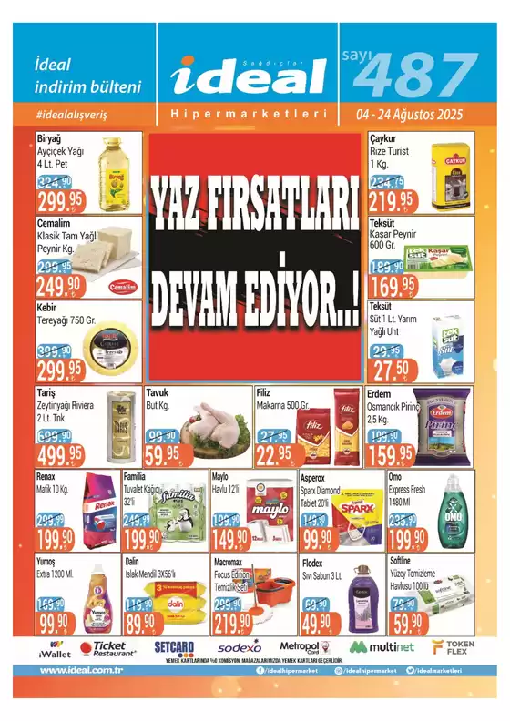 İdeal Hipermarket kataloğu | YAZ FIRSATLARI DEVAM EDÍYOR | 2025-08-05T00:00:00.000Z - 2025-08-24T00:00:00.000Z