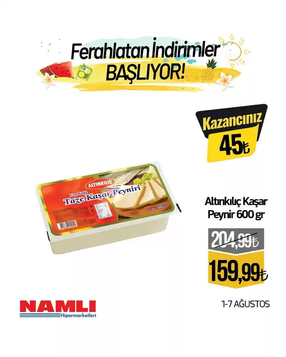 Namlı Hipermarketleri kataloğu | Tüm müşteriler için en iyi fırsatlar | 2025-08-01T00:00:00.000Z - 2025-08-07T00:00:00.000Z