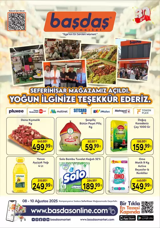 Başdaş Market kataloğu, Beyoğlu | Başdaş Market katalog | 2025-08-08T00:00:00.000Z - 2025-08-10T00:00:00.000Z