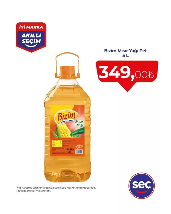 Seç Market kataloğu, Baklacı | Sizin için özel teklifler | 2025-08-07T00:00:00.000Z - 2025-08-13T00:00:00.000Z