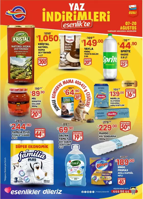 Esenlik kataloğu, Sarıçimen | Geniş teklif yelpazesi | 2025-08-07T00:00:00.000Z - 2025-08-20T00:00:00.000Z