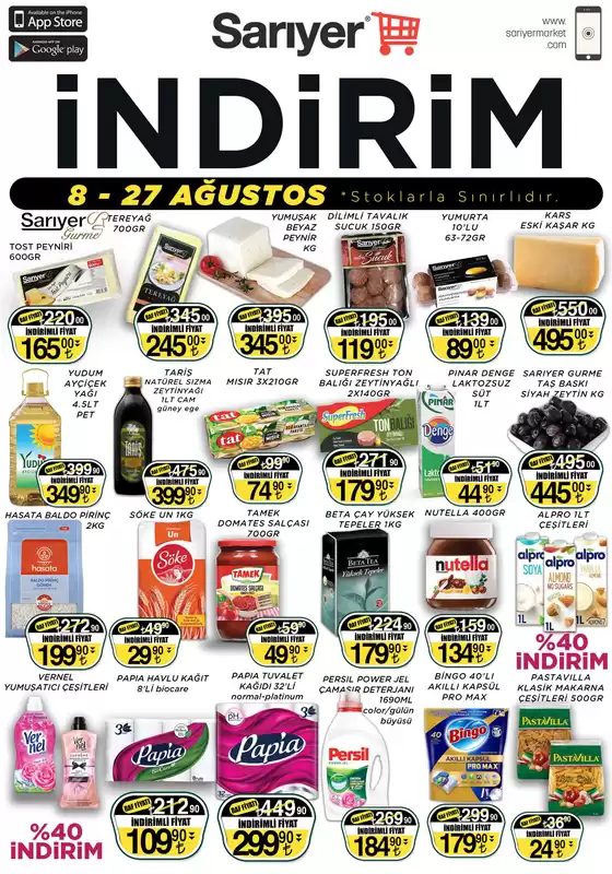 Sarıyer Market kataloğu | Indirim | 2025-08-11T00:00:00.000Z - 2025-08-27T00:00:00.000Z