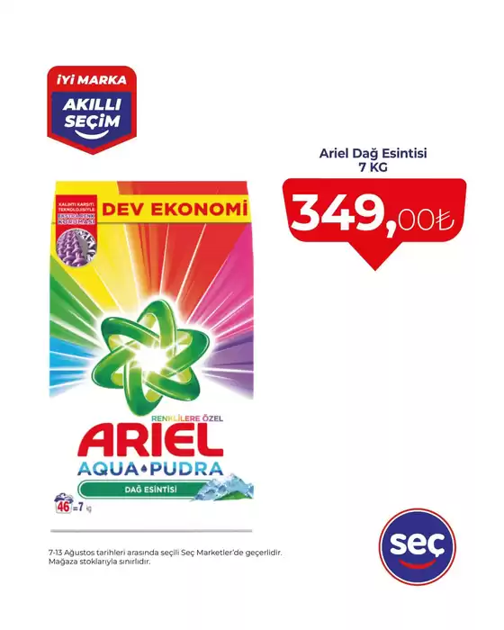 Seç Market kataloğu | Güncel fırsatlar ve teklifler | 2025-08-07T00:00:00.000Z - 2025-08-13T00:00:00.000Z