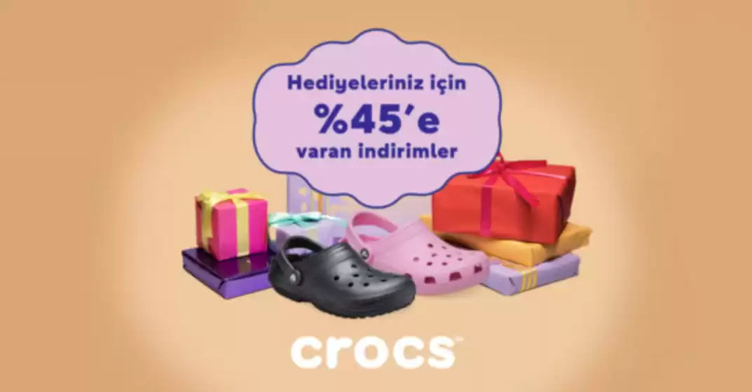 Crocs kataloğu | %45'E Varan Indirimler. | 2025-08-14T00:00:00.000Z - 2025-09-18T00:00:00.000Z