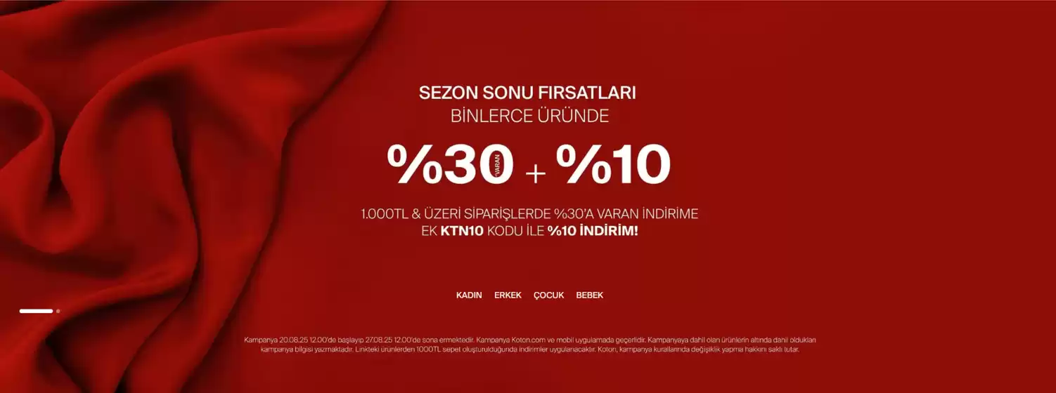 Koton kataloğu, Bahçekonak | %30 | 2025-08-20T00:00:00.000Z - 2025-08-27T00:00:00.000Z