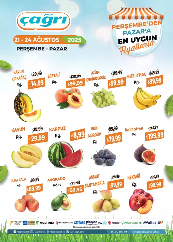 Çağrı Market kataloğu | Müşterilerimiz için özel fırsatlar | 2025-08-21T00:00:00.000Z - 2025-08-24T00:00:00.000Z