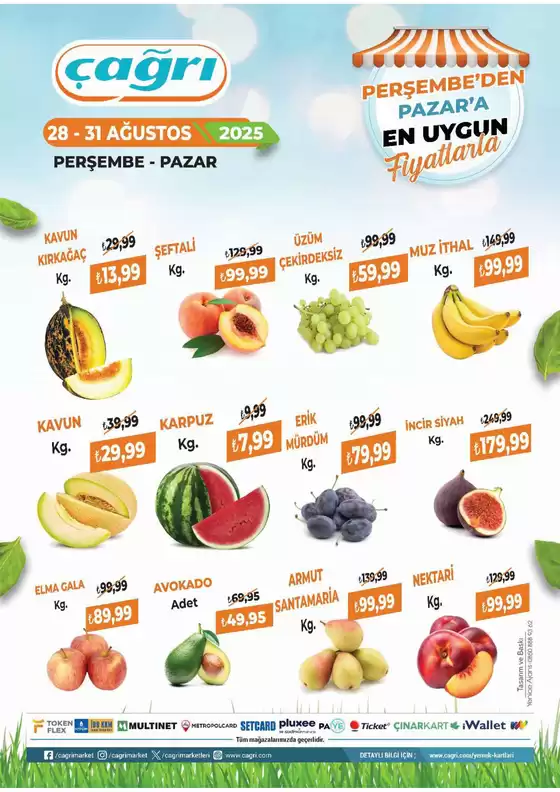 Çağrı Market kataloğu | Cazip teklifleri keşfedin | 2025-08-28T00:00:00.000Z - 2025-08-31T00:00:00.000Z