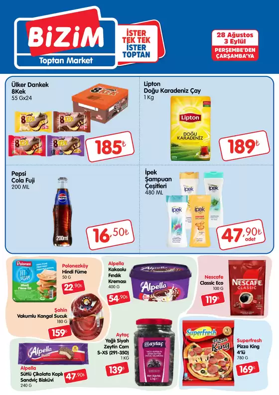Bizim Toptan kataloğu, Görele (İstanbul) | Haftalık insert | 2025-08-28T00:00:00.000Z - 2025-09-03T00:00:00.000Z