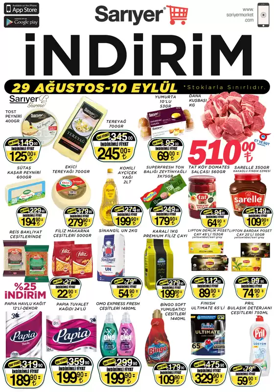 Sarıyer Market kataloğu | indirim | 2025-08-29T00:00:00.000Z - 2025-10-10T00:00:00.000Z