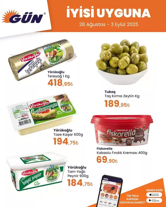 Gün Süpermarket kataloğu, Keçiören | Tüm fırsat avcıları için en iyi teklifler | 2025-08-28T00:00:00.000Z - 2025-09-03T00:00:00.000Z