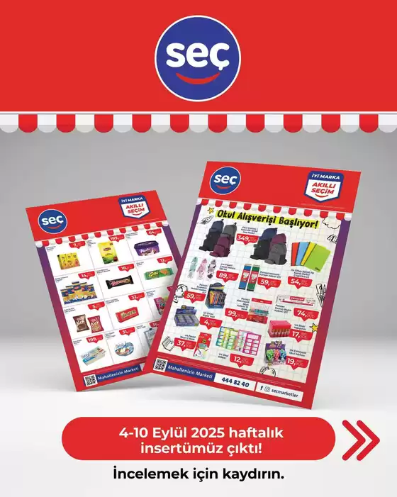 Seç Market kataloğu, Eskişehir | Tüm müşteriler için harika teklif | 2025-09-05T00:00:00.000Z - 2025-09-19T00:00:00.000Z