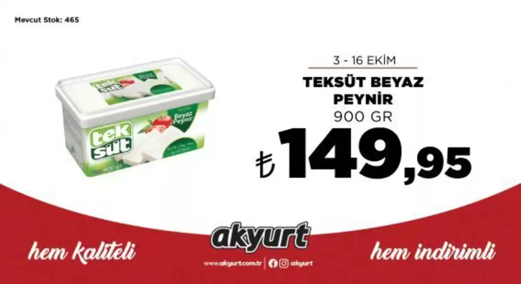 Akyurt Süpermarket kataloğu, Battalgazi | İndirimler ve kampanyalar | 2025-10-09T00:00:00.000Z - 2025-10-23T00:00:00.000Z