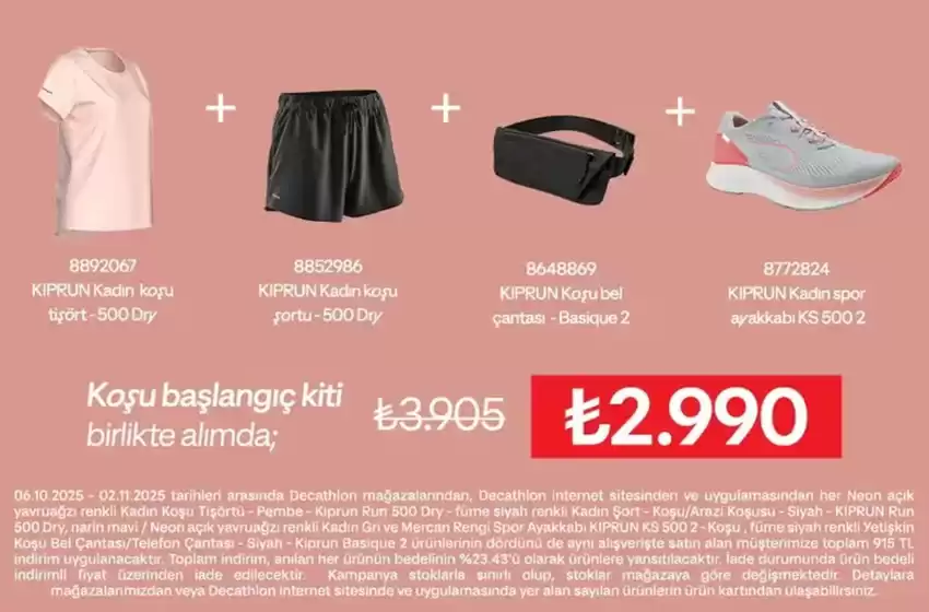 Koşu başlangıç kiti birlikte alımda