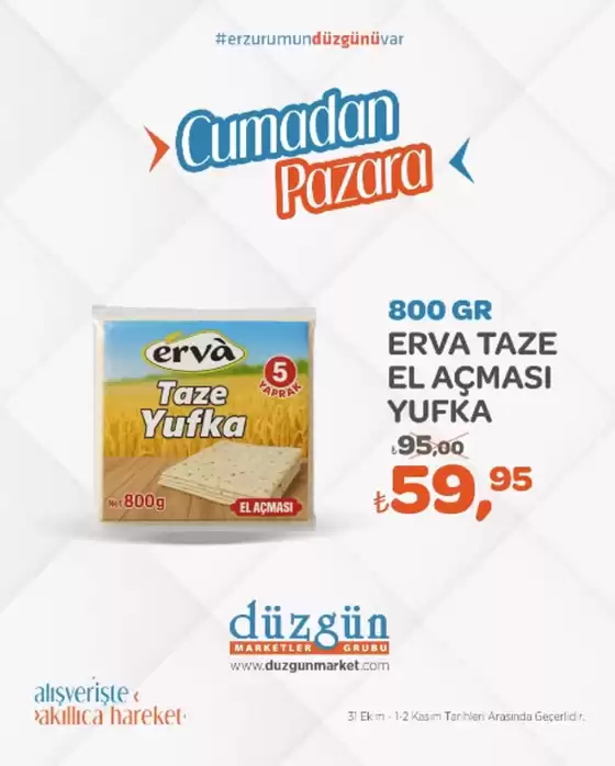 Düzgün Market kataloğu | İndirimler | 2025-10-31T00:00:00.000Z - 2025-11-03T00:00:00.000Z
