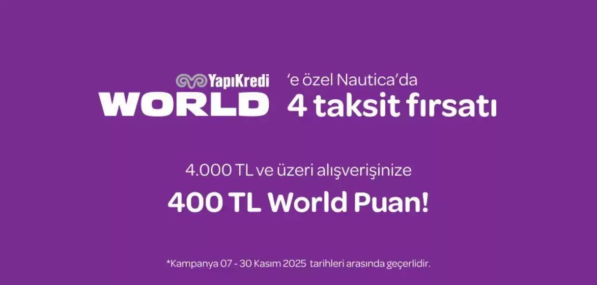 Nautica kataloğu, Ankara | Güncel özel kampanyalar | 2025-11-07T00:00:00.000Z - 2025-11-30T00:00:00.000Z