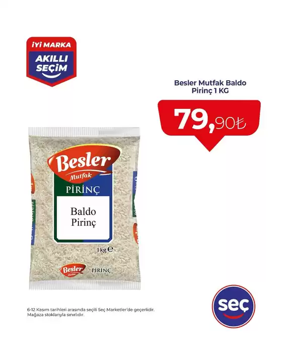 Seç Market kataloğu, Bandırma | Sizin için özel teklifler | 2025-11-06T00:00:00.000Z - 2025-11-12T00:00:00.000Z