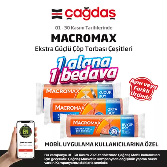 Çağdaş kataloğu, Samsun | Seçili ürünlerde harika indirimler | 2025-11-01T00:00:00.000Z - 2025-11-30T00:00:00.000Z